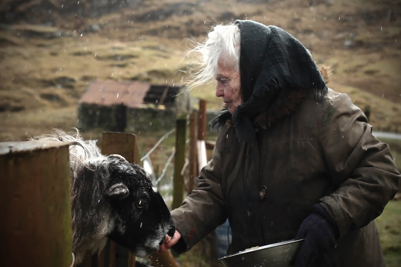 A still from the film Scottish Cailleach