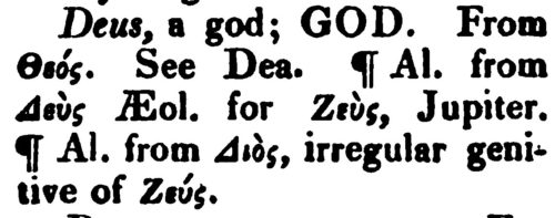 Etymology of deus