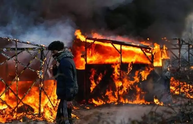 Water is life water is sacred - calls camp burning down
