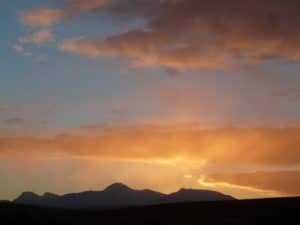 A sunset at midwinter