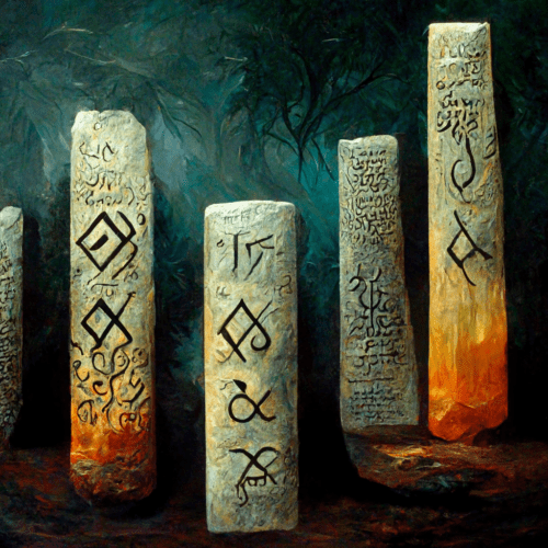 folk devil runes created by AI 